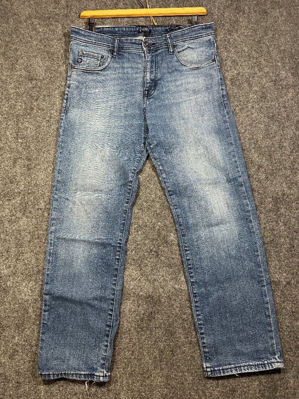 Chaps Jeans Mens 34 Slim Straight Medium Wash Cotton Stretch Pockets